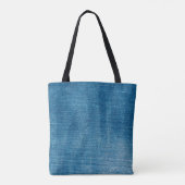 Tote Bag Le jean bleu texture gros plan. jean denim bleu (Dos)