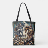 Tote Bag Le jeu des chevaliers - les échecs rencontre l'ima (Dos)