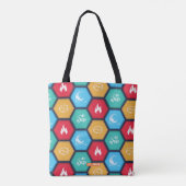 Tote Bag Le jeu hexagonal d'éléments a inspiré Fourre-tout (Dos)