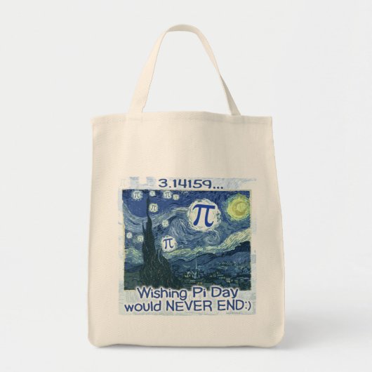 Tote Bag Le jour de pi ne finit jamais par des studios de (Devant)