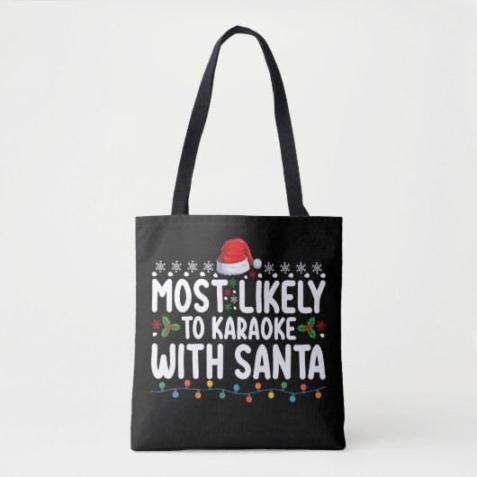 Tote Bag Le Karaoké Avec Noël Père Noël (Devant)