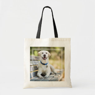 Tote Bag Le Labrador Jaune Pose Sur Le Banc