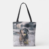 Tote Bag Le Labrador Noir Joue Dans L'Eau (Dos)