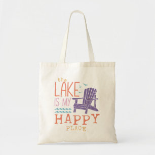 Tote Bag Le Lac Est Mon Endroit Heureux