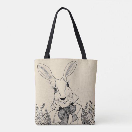 Tote Bag Le Lapin-Le blanc hurrier je vais, le behinder que (Dos)