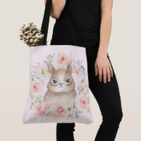 Le lapin mignon/rougissent guirlande florale rose