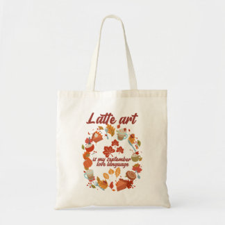 Tote Bag Le latte est ma langue d'amour de septembre