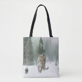 Tote Bag Le léopard dans la neige (Devant)