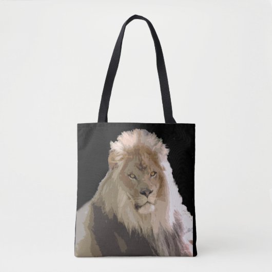 Tote Bag Le Lion noir (Devant)