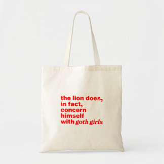 Tote Bag Le Lion Se Préoccupe En Fait Du Goth Retro