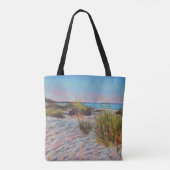 Tote Bag Le littoral de la plage | Peinture artistique (Dos)