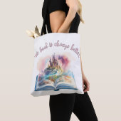 Tote Bag Le livre est toujours meilleur (De près)