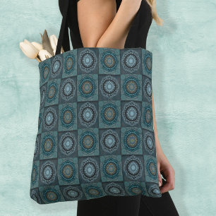 Tote Bag Le mandala des yeux psychédéliques gynécologiques