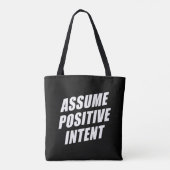 Tote Bag Le Mantra Message D'Affirmation Suppose Une Intent (Dos)