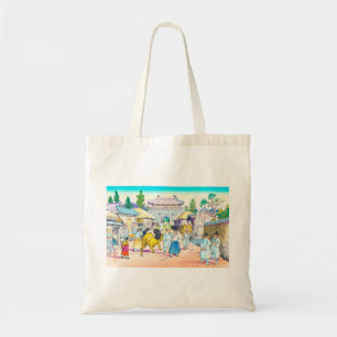 Tote Bag Le marché coréen de Hiyoshi Mamoru l'art japonai