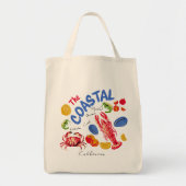 Tote Bag Le Marché de Fruits de Mer Côtiers (Devant)