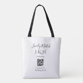 Tote Bag Le mariage d'ajouter le nom de couple QR code scan (Dos)