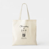 Tote Bag Le mariage d'ajouter le nom de couple QR code scan (Dos)