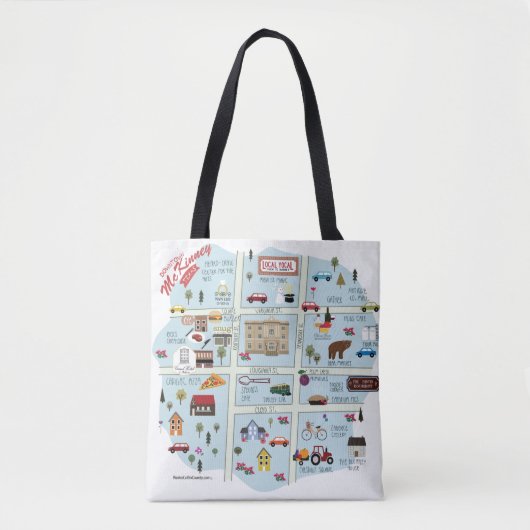 Tote Bag Le McKinney du centre le Texas (+ Coeur du Texas) (Devant)