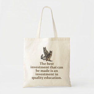 Tote Bag Le Meilleur Investissement Possible - Éducation Q