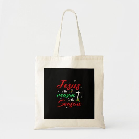 Tote Bag Le meilleur Jésus est pour la saison Noël (Devant)
