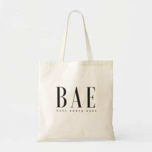 Tote Bag Le meilleur logo blanc toujours noir de tante de