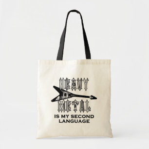 Tote Bag Le métal lourd est ma deuxième langue