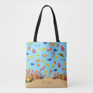 Tote Bag Le mignon enfant sous la mer
