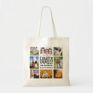 Tote Bag Le modèle de collage de photo de la famille 8 plus