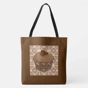 Tote Bag Le moka/café a givré le petit gâteau, arrière -