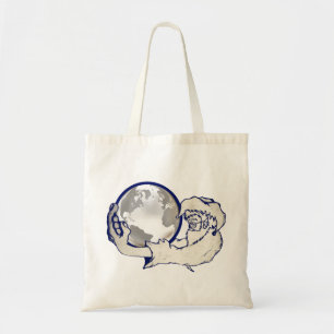 Tote Bag le monde entier dans une main de singes