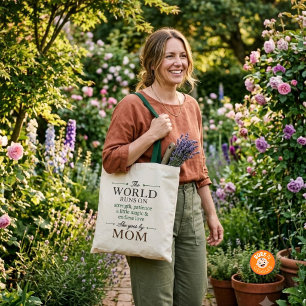 Tote Bag Le Monde Tourne Grâce à L'Amour Elle S'Appelle Mam