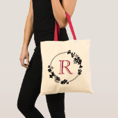 Tote Bag Le monogramme fleurit le cadre (Devant (produit))