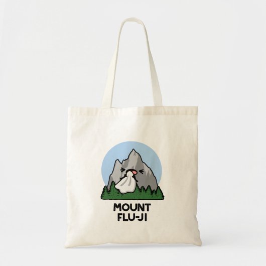 Tote Bag Le Mont Flu-ji Funny Mountain Pun (Devant)