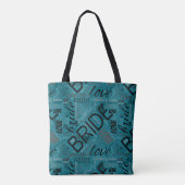 Tote Bag Le mot de mariée Cloud noir ID253 (Dos)