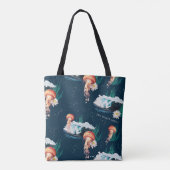 Tote Bag Le Motif de la méduse blanche Lotus Ocean (Dos)