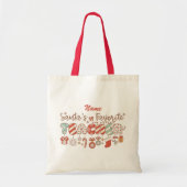 Tote Bag Le Noël de l'enseignant préféré du Père Noël (Devant)