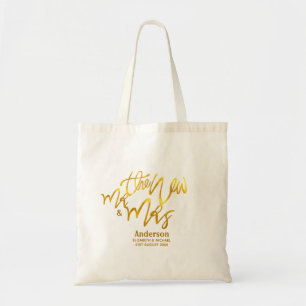 Tote Bag Le nouveau M. et Mme (ajouter le nom, la date, le