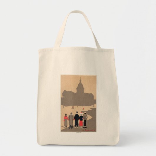 Tote Bag Le Panthéon Art Déco Scène Paris, France (Devant)
