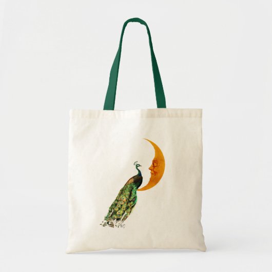 Tote Bag Le paon sur la Lune (Devant)