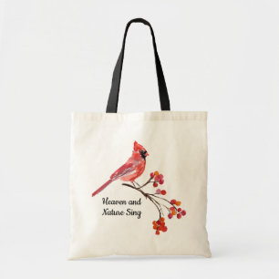 Tote Bag Le paradis et la nature Chante Rouge Cardinal Vaca