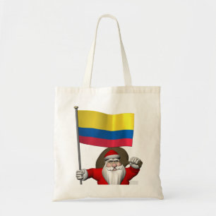 Tote Bag Le Père Noël Avec L'Ensigne De La Colombie
