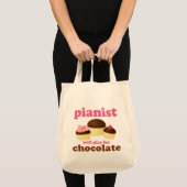 Tote Bag Le pianiste jouera pour le chocolat (Devant (produit))