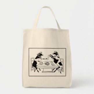 Tote Bag Le pique-nique effraye le blanc de Fourre-tout
