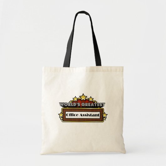 Tote Bag Le plus grand assistant du bureau du monde (Devant)