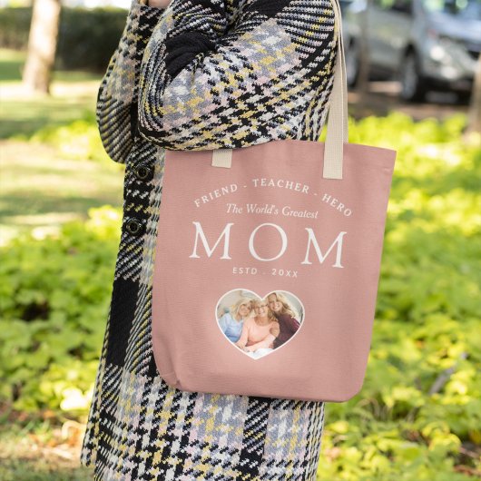 Tote Bag Le plus grand héros enseignant de maman ami du mon