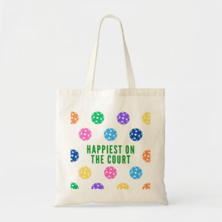 Tote Bag Le plus heureux sur la Cour Pickleball Fourre-tout