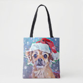 Tote Bag Le plus mignon chien de Noël jamais vu ! (Devant)