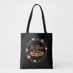 Tote Bag Le Podcast True Crime Be Weed Be Rude Stay Alive