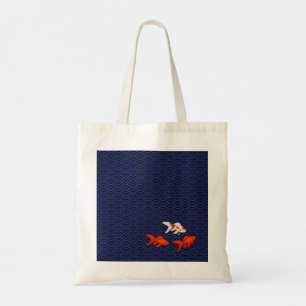 Tote Bag Le poisson rouge fantastique sur la vague de Seiga